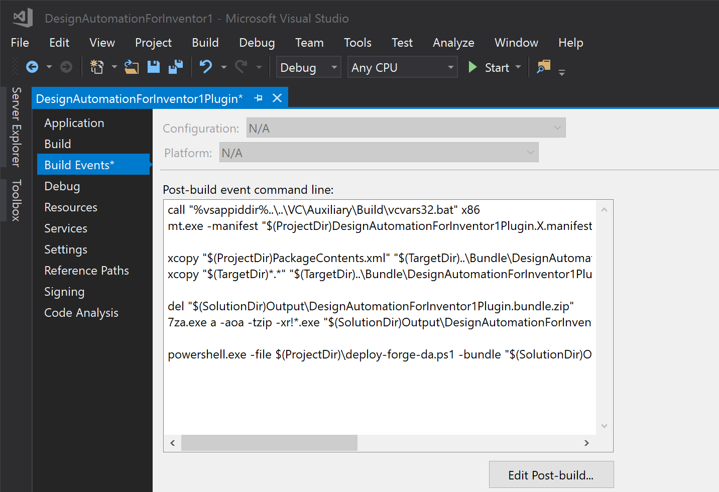 Deploying to Design Automation from Visual Studio | Autodesk Platform  Services