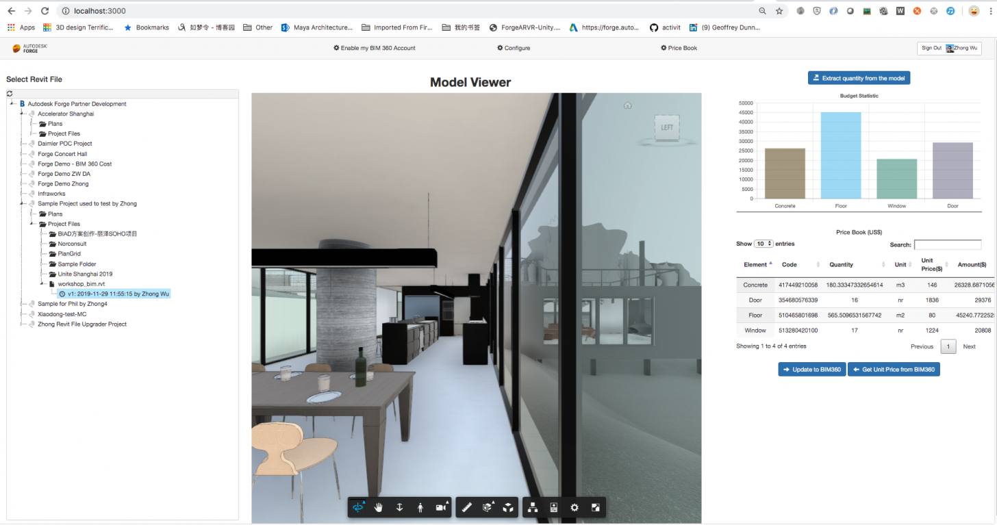 Extract quantity using Revit.IO and generate budgets in BIM 360 Cost module