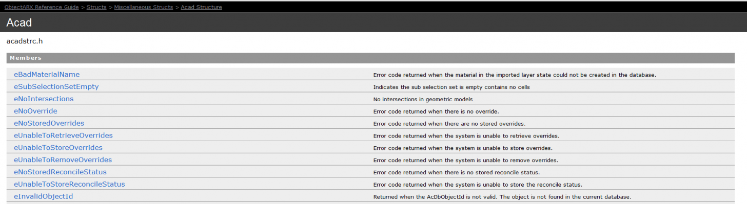 AcadError