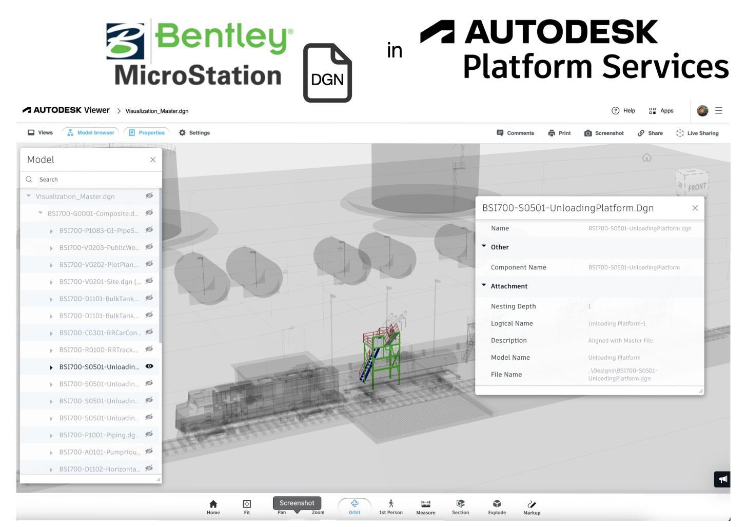 Bentley MicroStation DGN files in APS