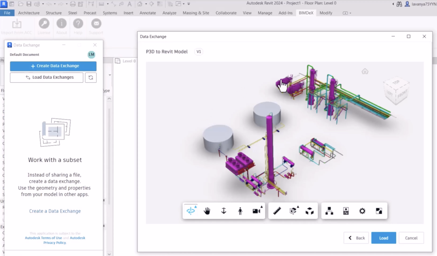 BIMDeX Plant3D Data Exchange Workflow