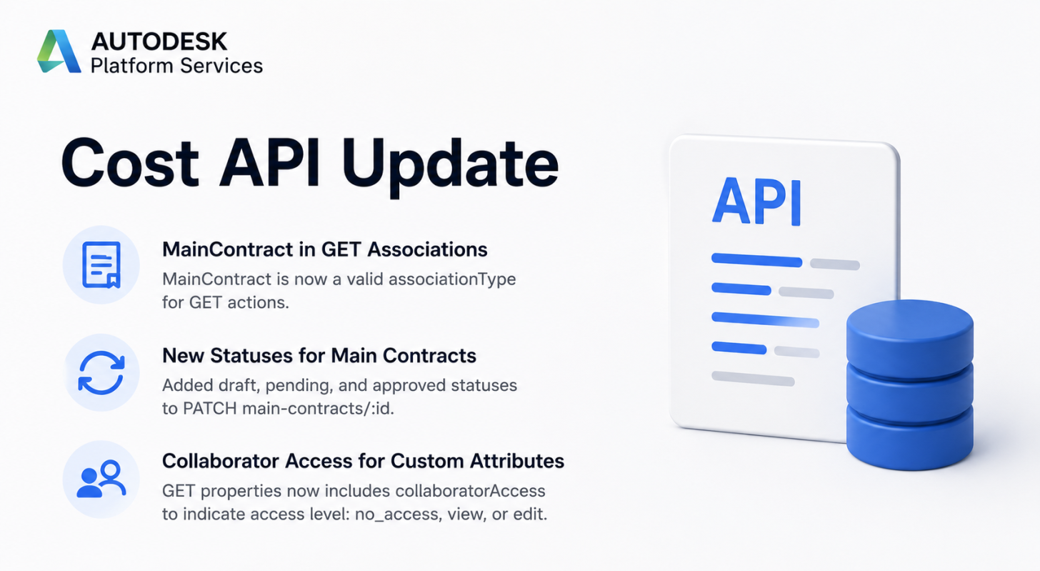 Autodesk APS Cost API Enhancement