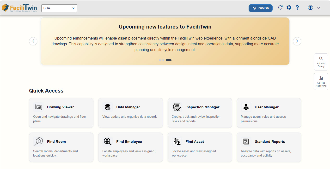 FaciliTwin dashboard
