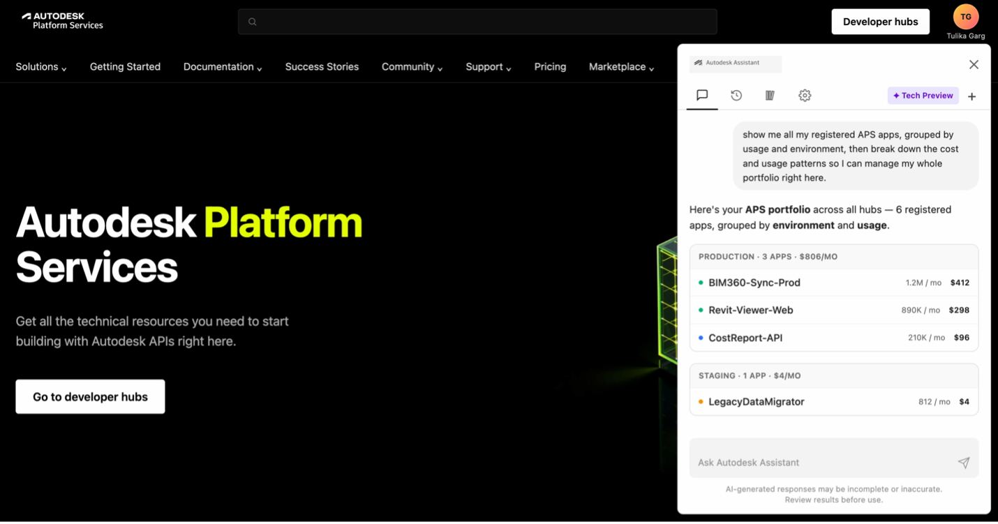 Manage your apps using Autodesk Assistant