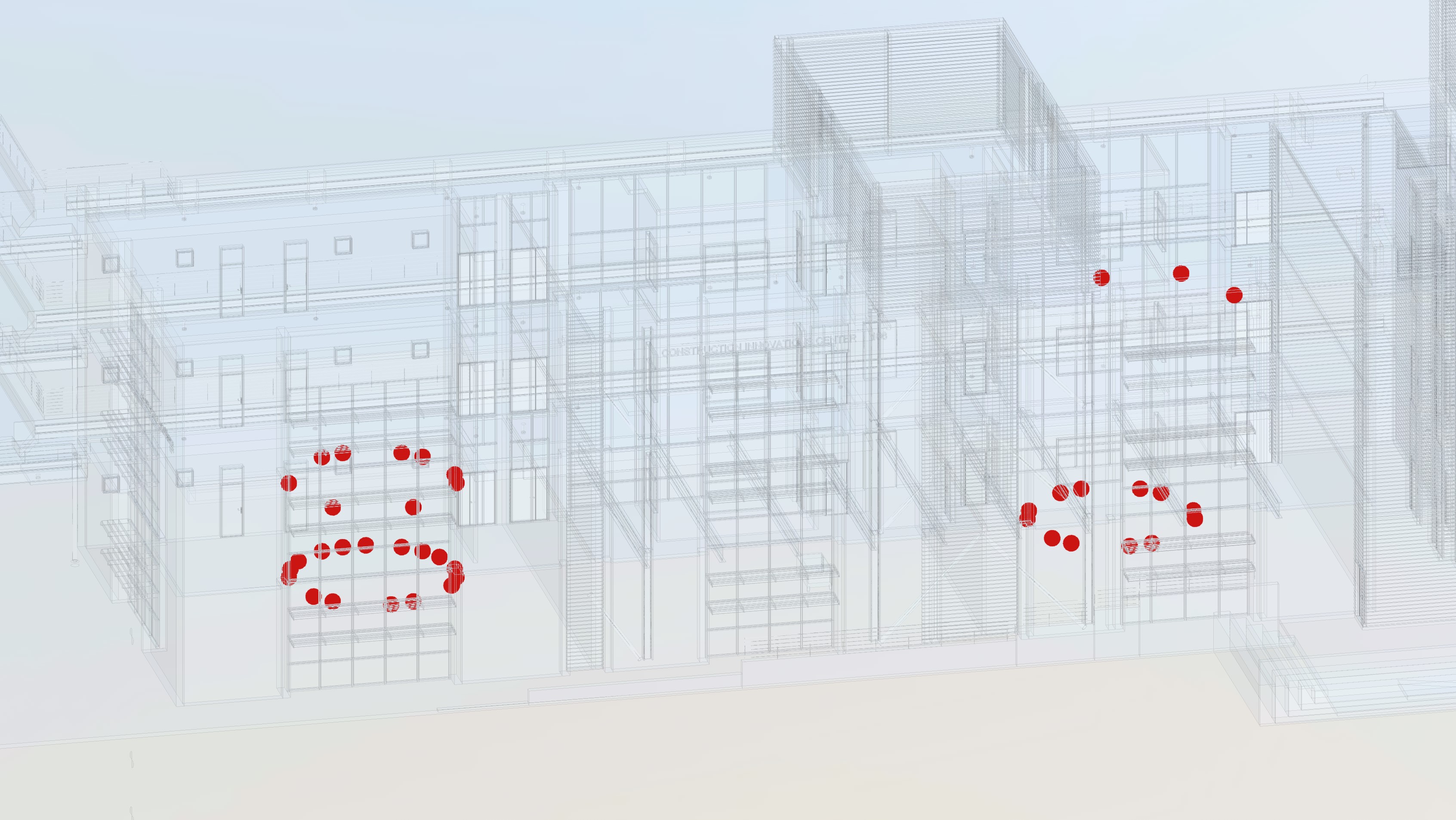 The 3D view of RFID tags movements in real-time