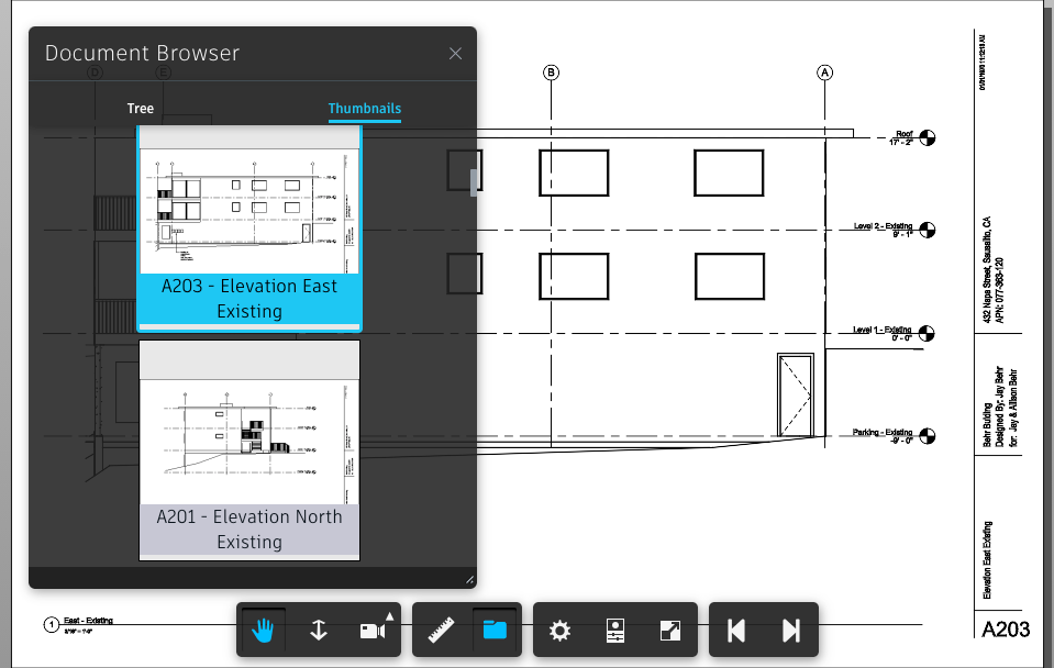 DocumentBrowser extension's Thumbnails page