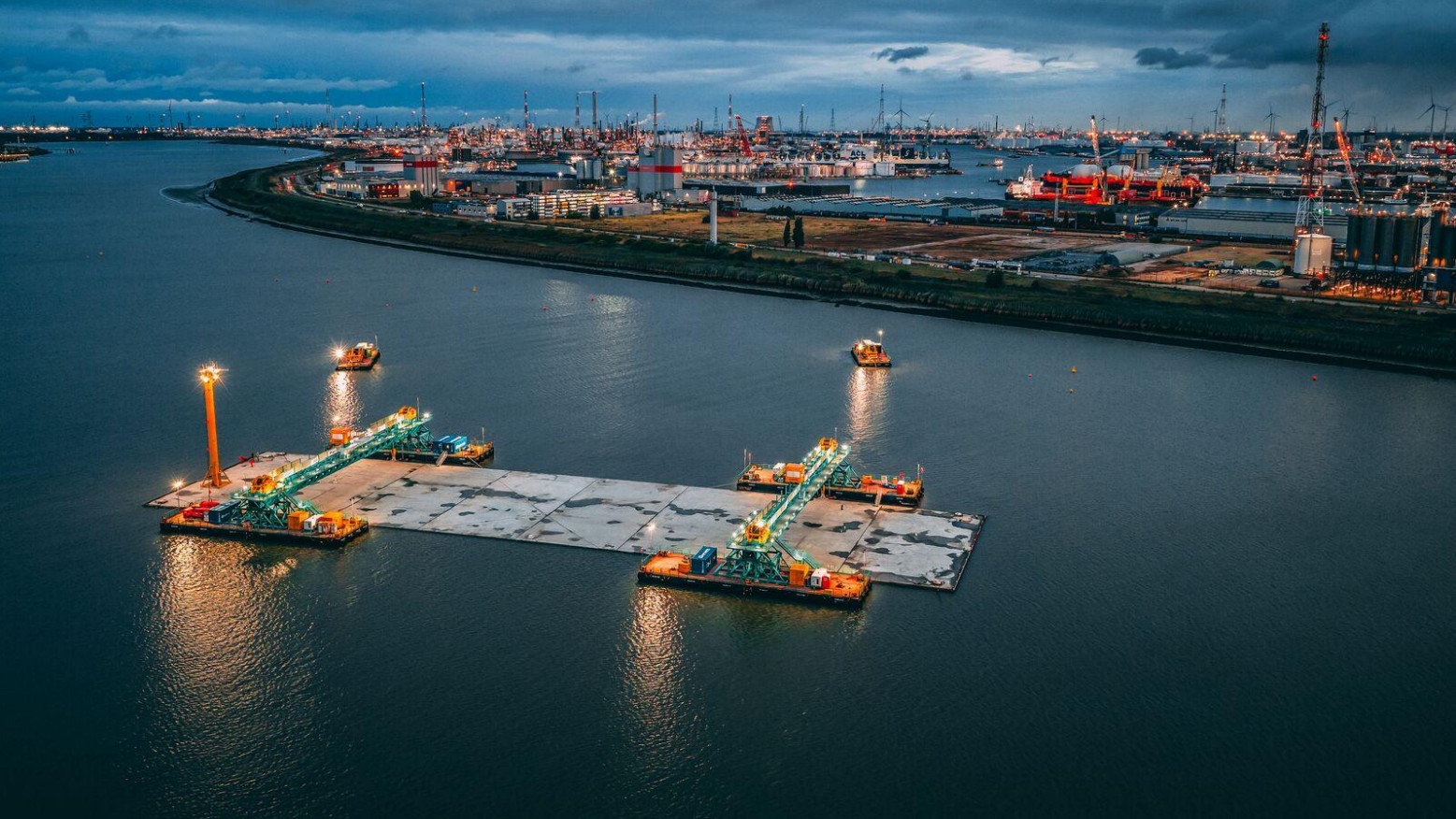 Shipping prefabricated components by water reduces on-site disruption