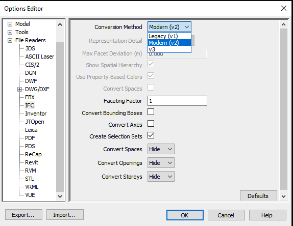 Navisworks IFC Loaders