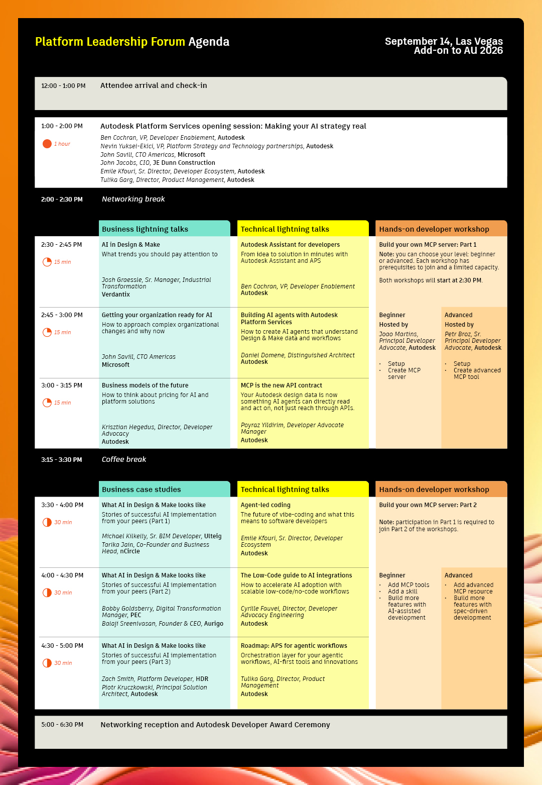 PLF agenda August 18