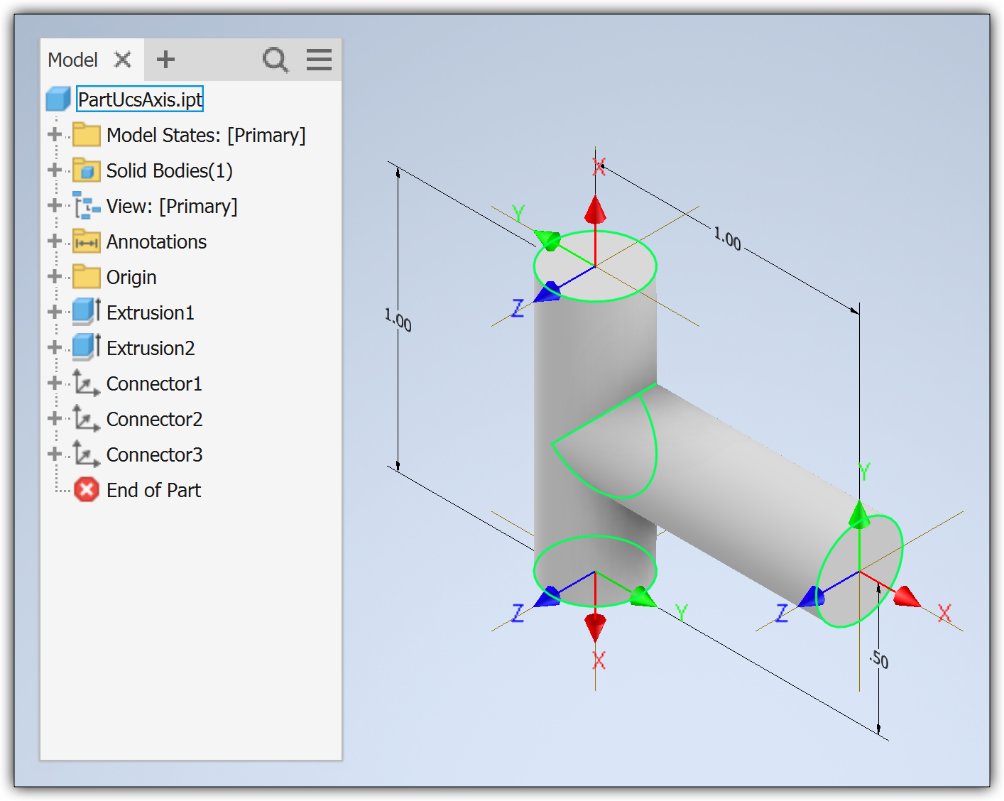 UCS objects in model