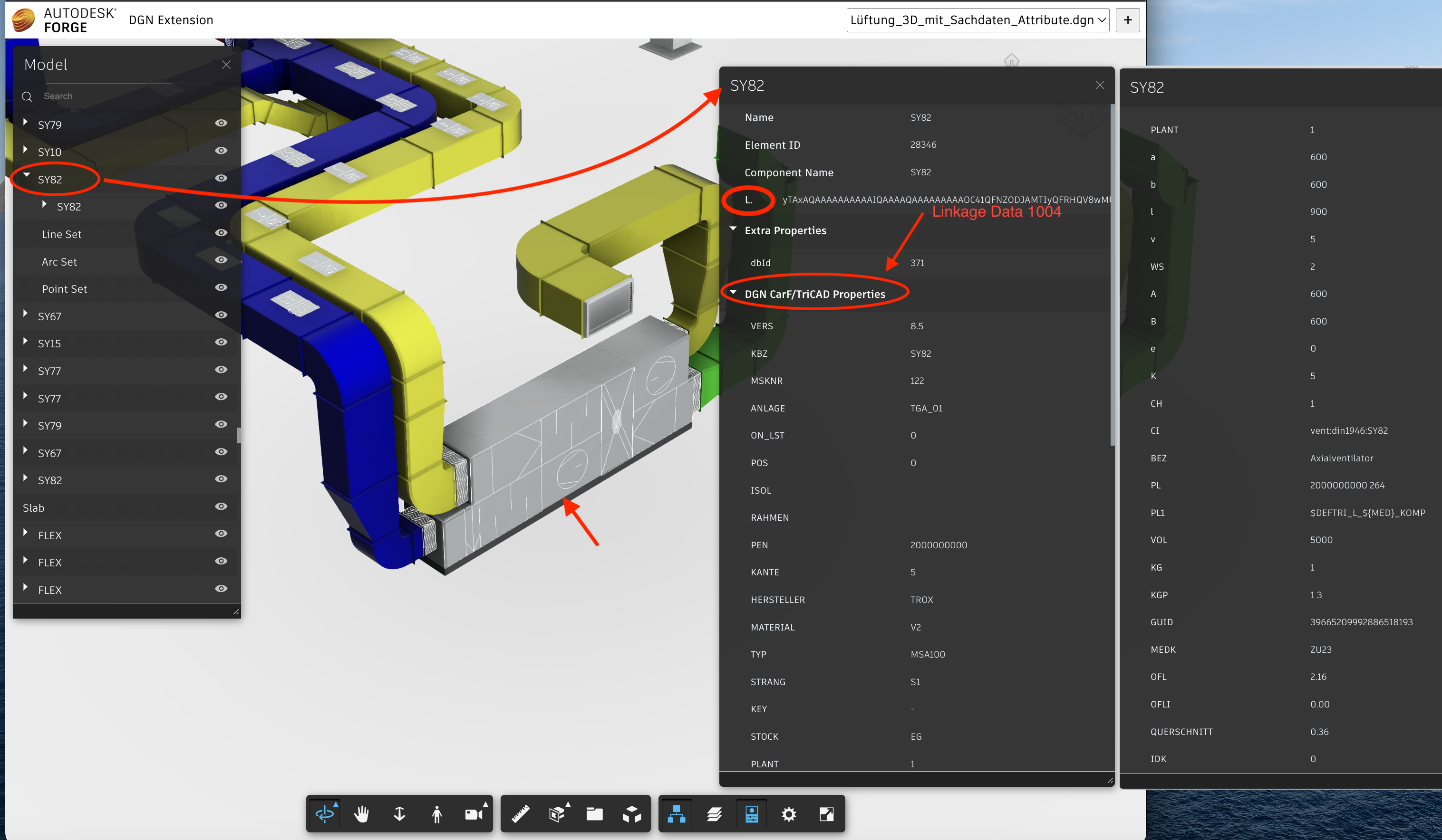 DGN sample with TriCAD Data