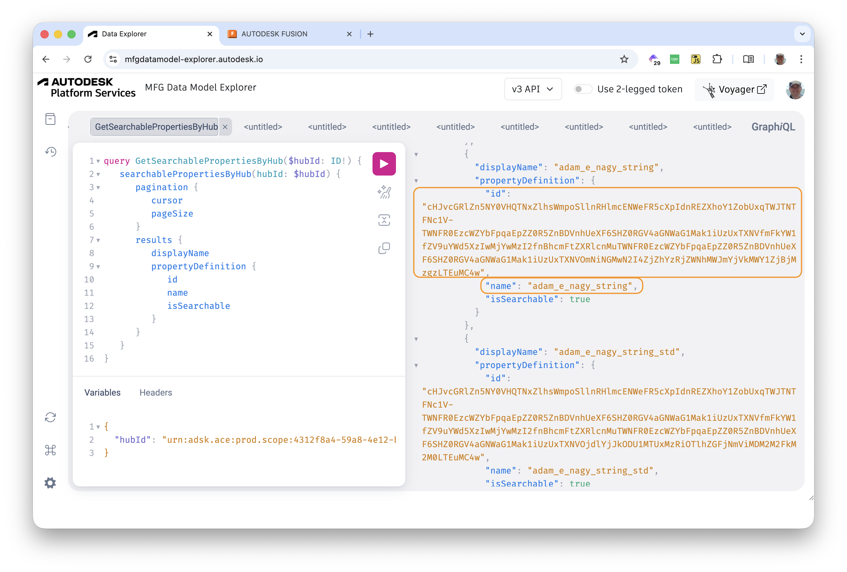 searchablePropertiesByHub