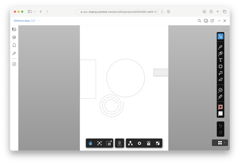 Viewer showing DWG with gray area