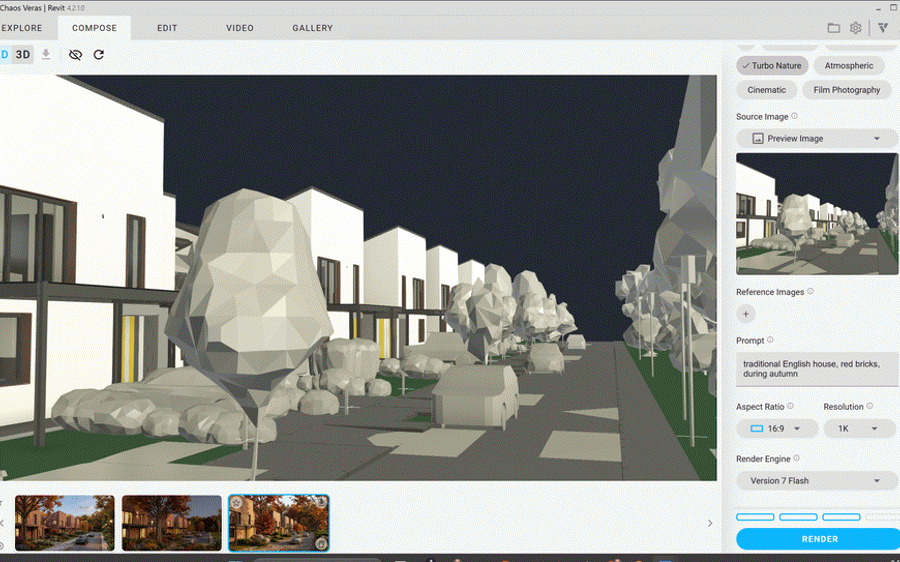 Chaos AI enables designers to generate complete design scenes instantly with simple prompts