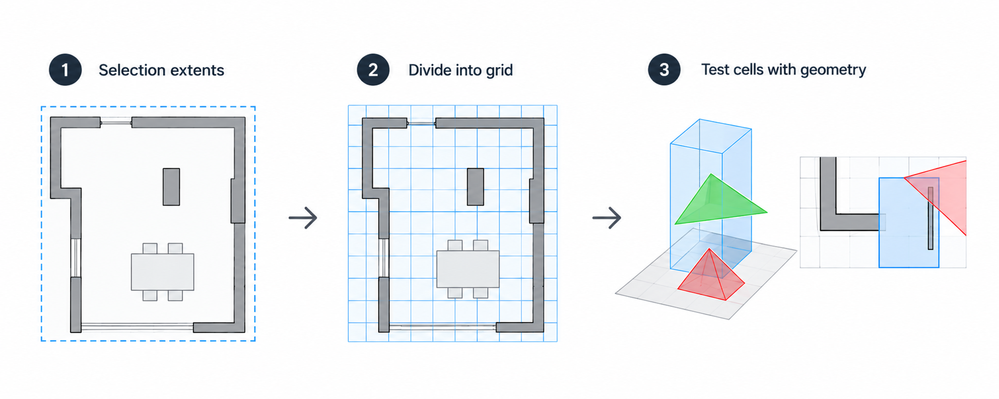 floor plan grid