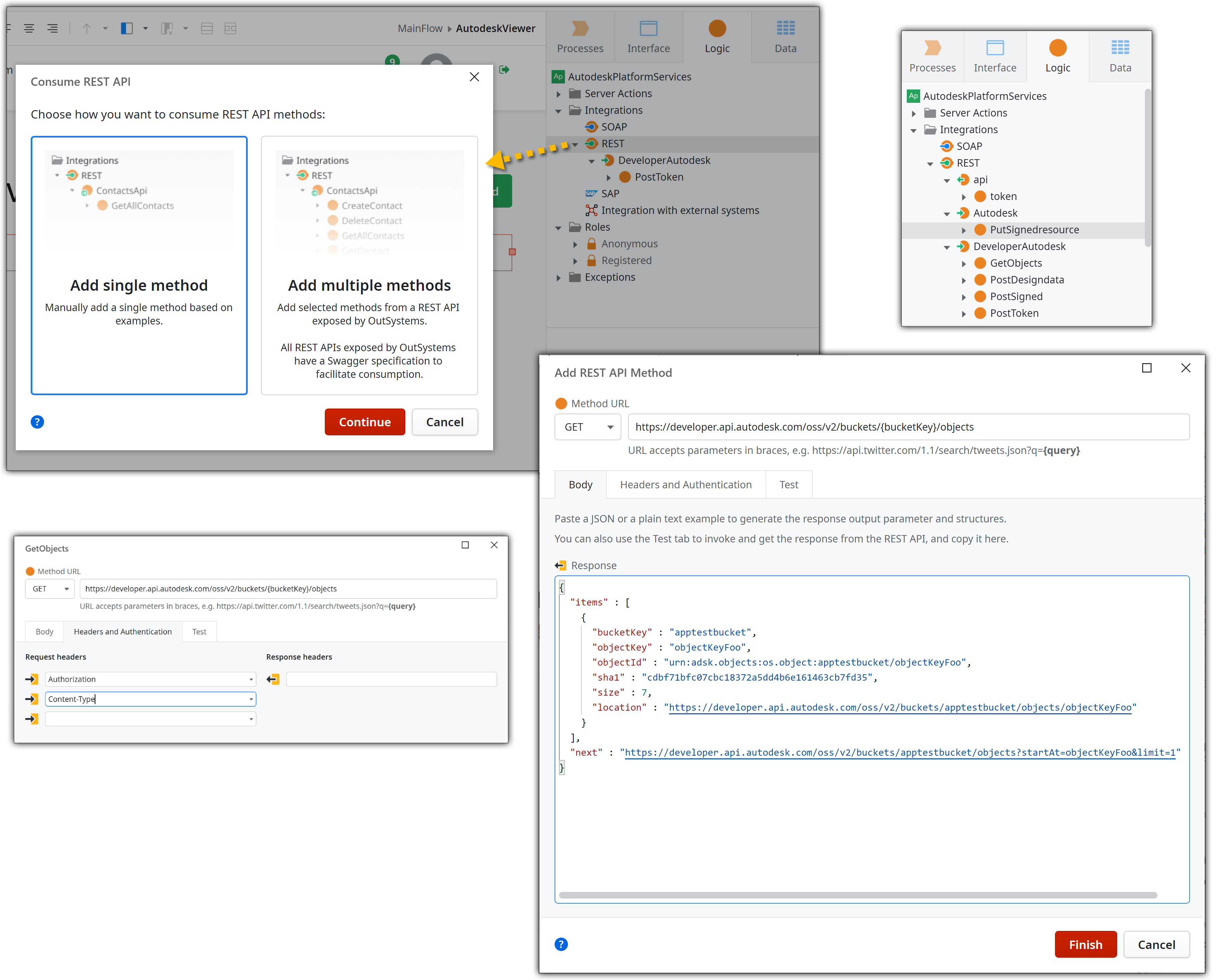 API endpoints used