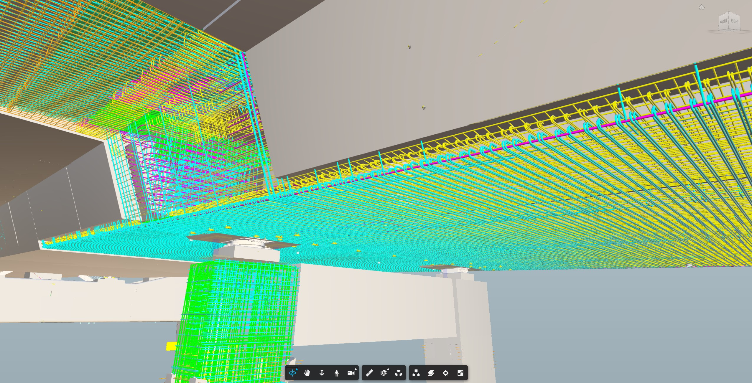 Massive amounts of rebar support the building. Image courtesy of Norconsult.