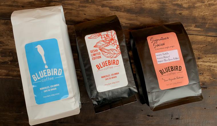 Blue Bird coffee bags